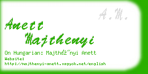 anett majthenyi business card